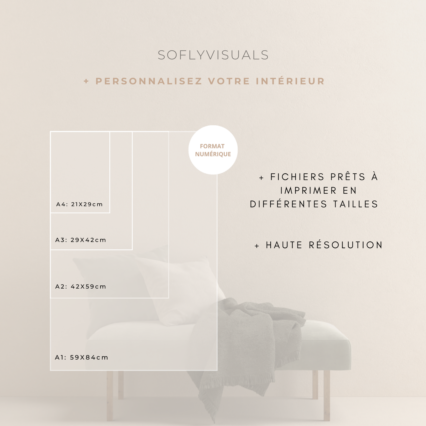 Affiche initale naissance - à personnaliser